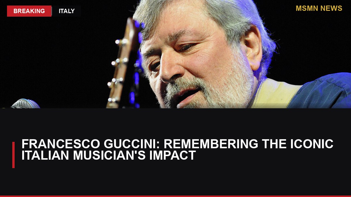 Francesco Guccini: Remembering the Iconic Italian Musician's Impact: MSMN News — image from ANSA Italy